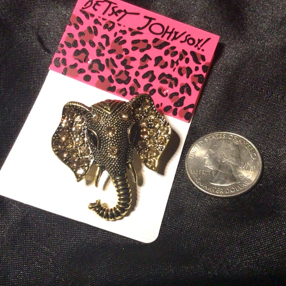 Betsey Johnson Jewelry - 1.5” Lead Elephant Brooch
